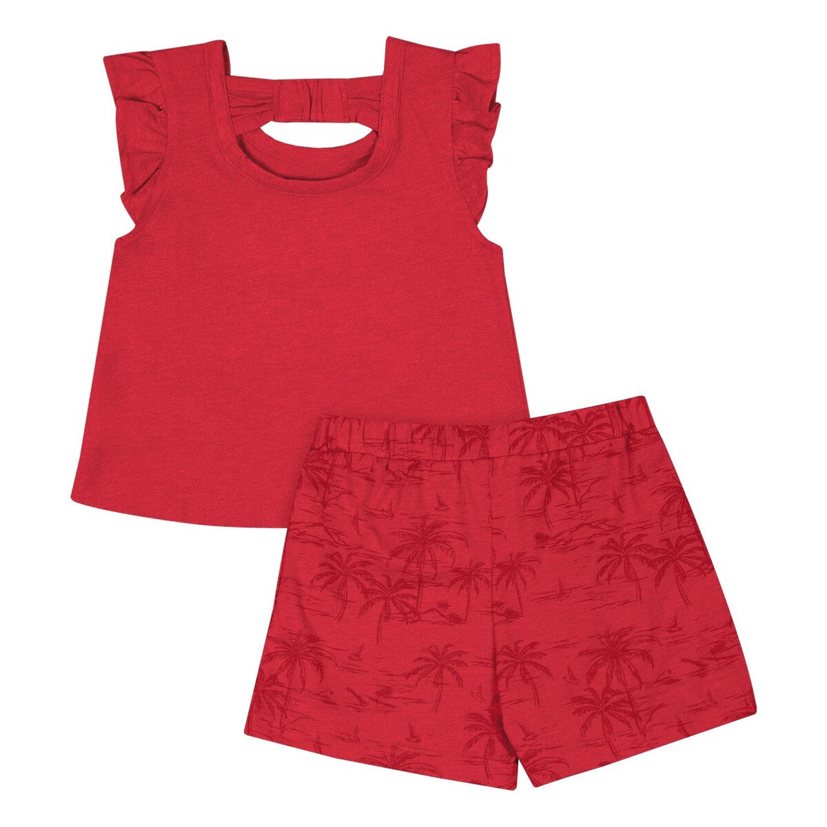 Red Toddler Girls Palm Set - NC Sta